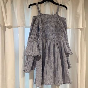 Altered state sz s striped dress off shoulder